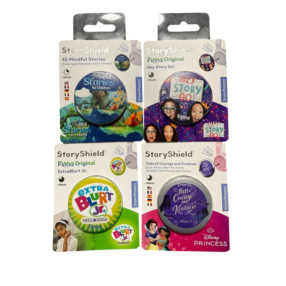 StoryShield Kids 4 Pack StoryPhones Disney Pinna ExtraBlurt Mindful Stories NEW